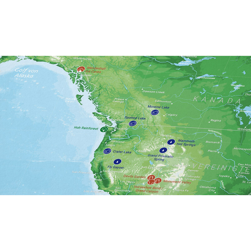 Marmota Maps Mapa mundial 99 Naturwunder (200x140)