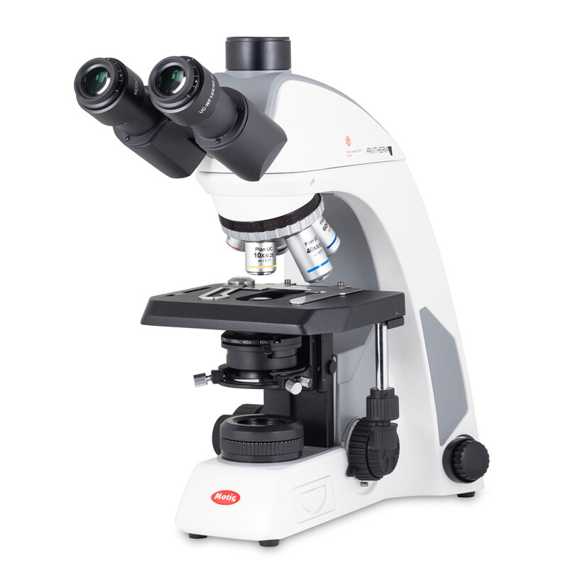 Motic Microscópio Panthera C2 Triocular, infinito, plano, achro, 40x-1000x, 10x/22mm, Halogen/LED