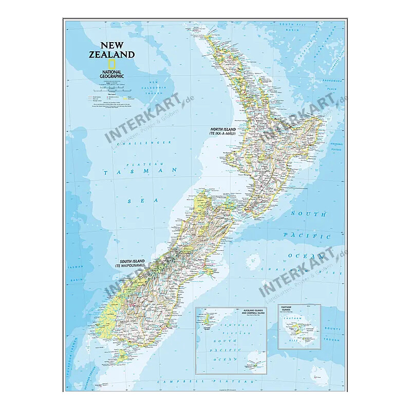 National Geographic Mapa Nova Zelândia (60 x 77 cm)