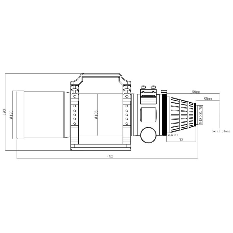 Askar Refrator apocromático Pro APO AP 90/500 Quintuplo OTA