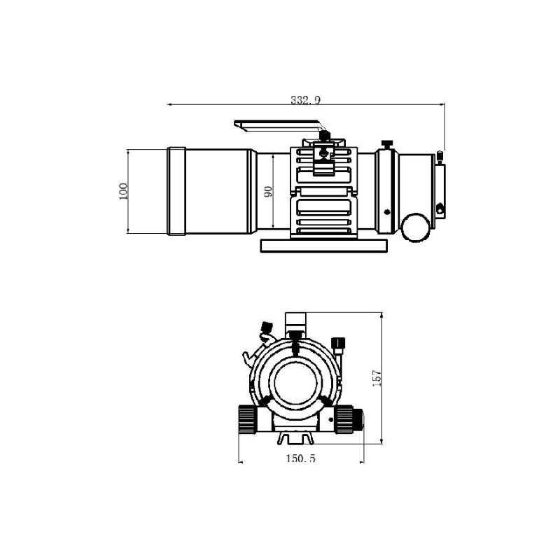 TS Optics Refrator apocromático AP 76/418