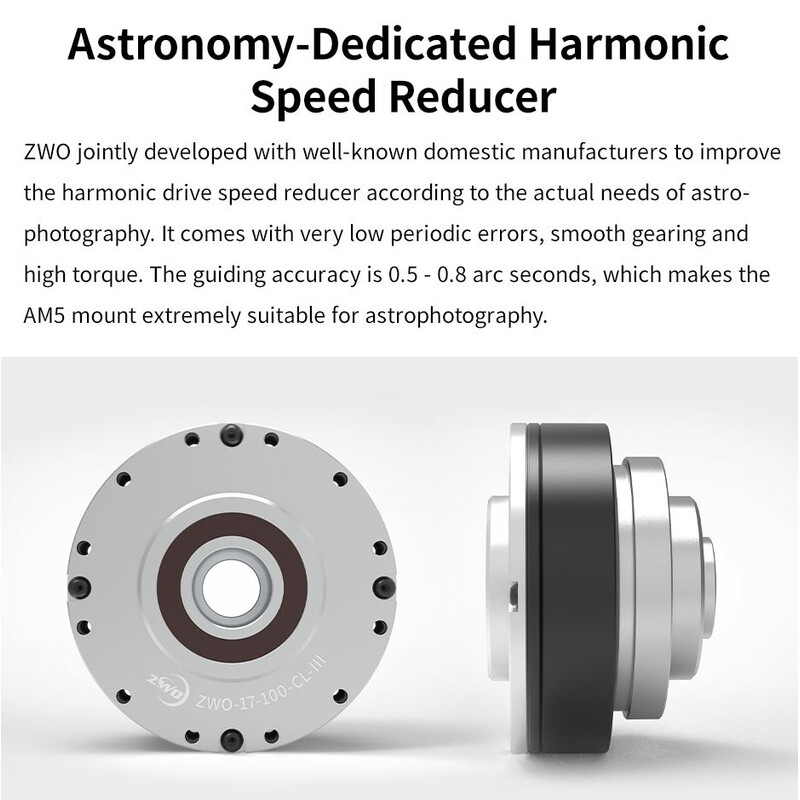 ZWO Montagem equatorial harmónica AM5 + tripé em Carbono