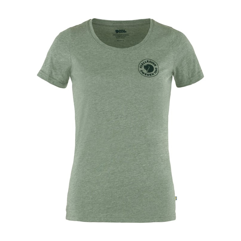 Fjällräven 1960 Logo T-Shirt W, 614-999 Patina Verde-Melange, M