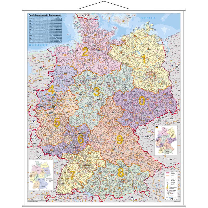 Stiefel Mapa de código postal de toda a Alemanha