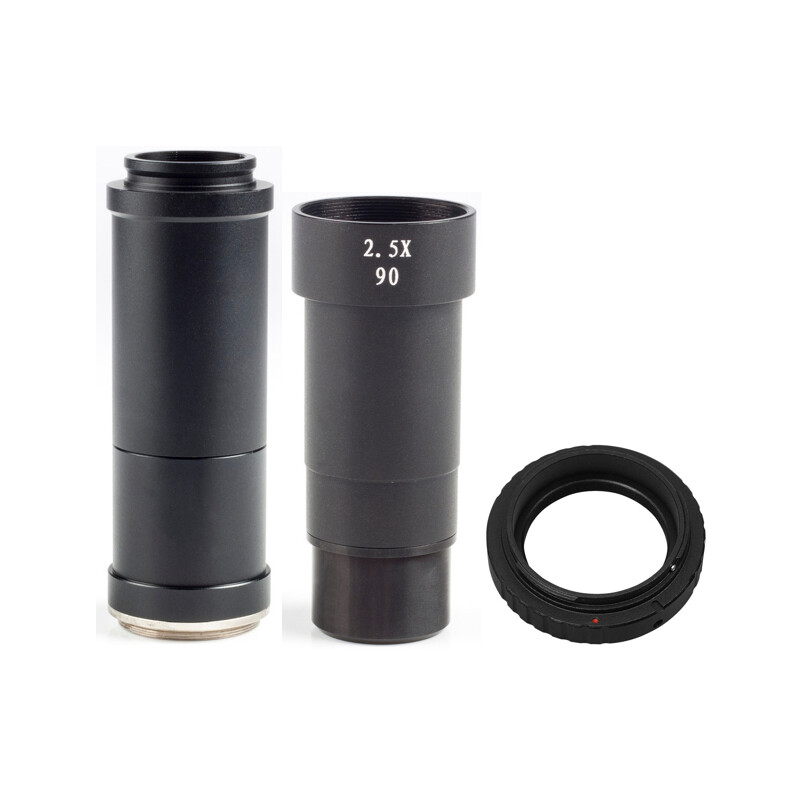 Motic Adaptador de câmera Set 2,5x f. SLR, APS-C Sensor mit T2 Ring für Canon