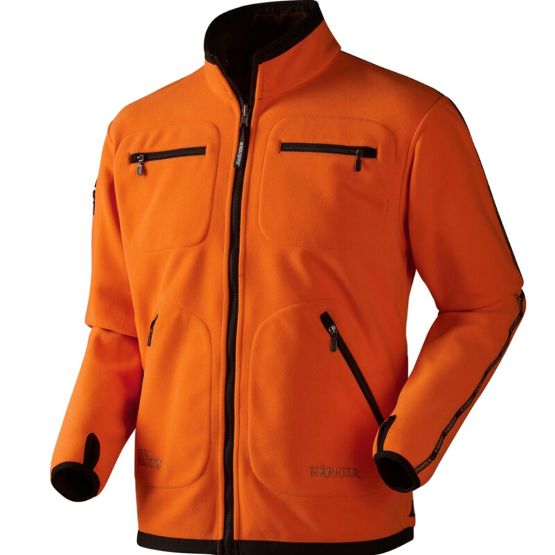 Härkila Casaco polar Kamko, verde caça/laranja blaze, tamanho XL