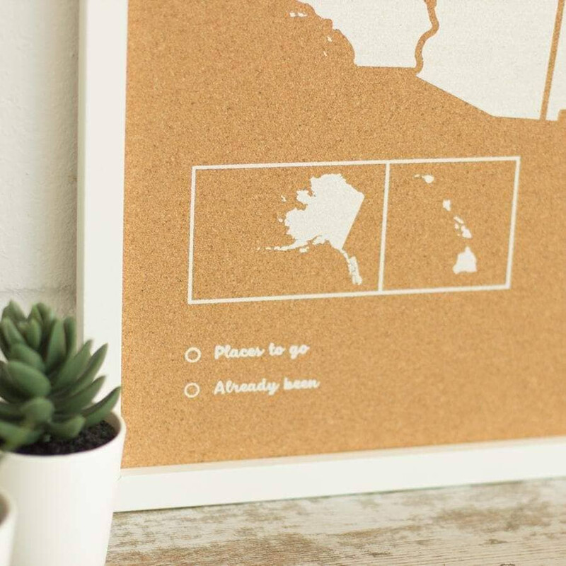 Miss Wood Mapa Woody Países Estados Unidos EUA (90 x 60 cm)