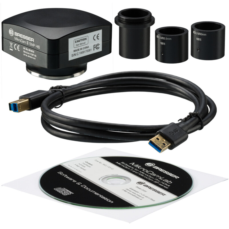 Bresser Câmera MikroCamII 5MP HIS, cor, CMOS, 2/3'', 3,45 µm, USB3