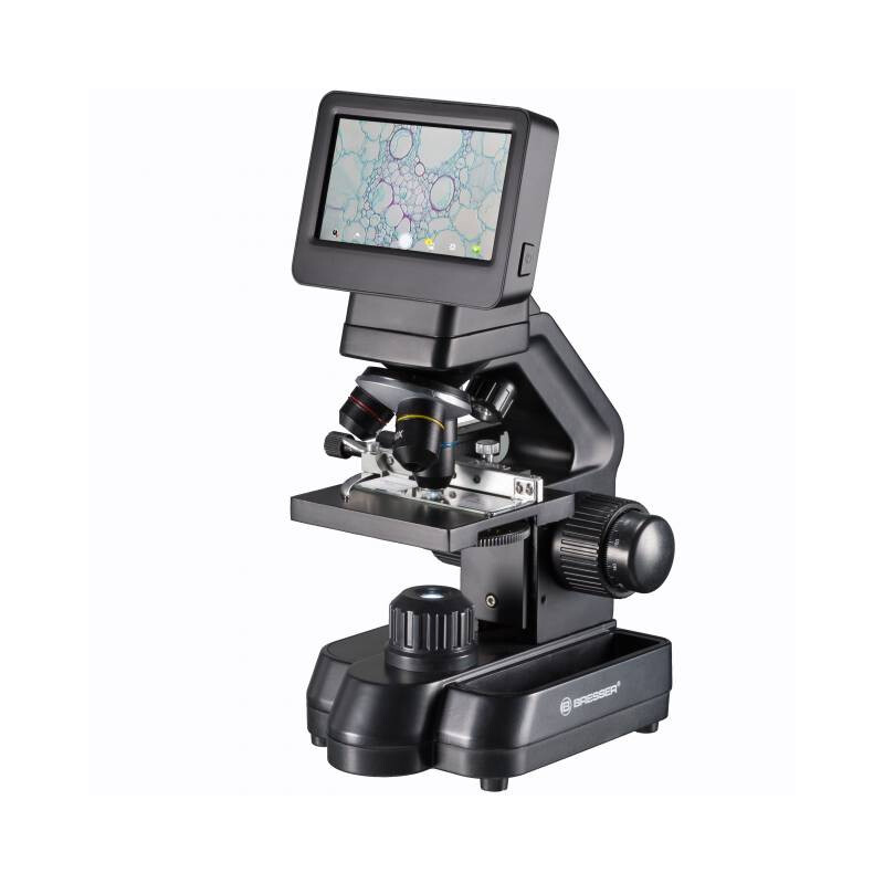 Bresser Microscópio Biolux Touch, screen, 30x-1125x, AL/DL, LED, 5 MP, HDMI, Mikroskop für Schule und Hobby