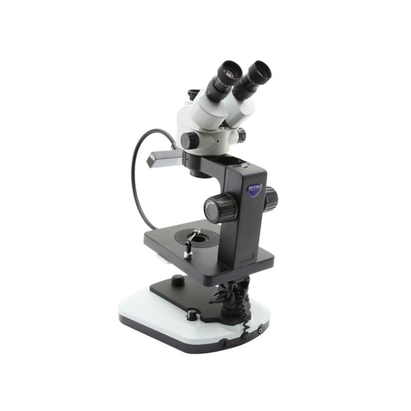 Optika Microscópio estéreo zoom OPTIGEM-20 trino, BF, DF, Greenough, w.d. 100mm, 10x/21mm, 0.7x-4.5x