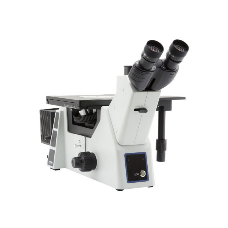 Optika Microscópio invertido IM-5MET, MET trino, inverso, 10x24mm, AL, Halogen, 12V/100W w.o. objectivas