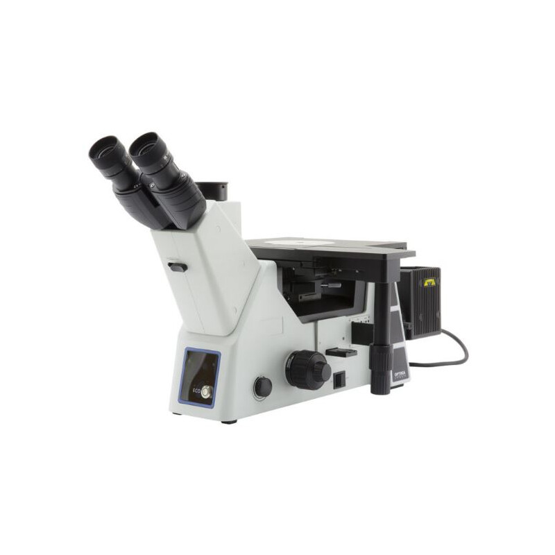 Optika Microscópio invertido IM-5MET, MET trino, invers, 10x24mm,  AL, Halogen,  12V/100W w.o. objectives