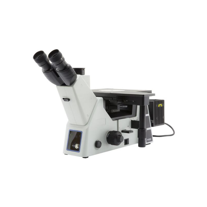 Optika Microscópio invertido IM-5MET, MET trino, inverso, 10x24mm, AL, Halogen, 12V/100W w.o. objectivas