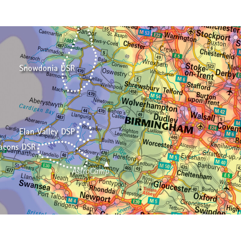 Oculum Verlag mapa de continente Sky Quality Map Europe