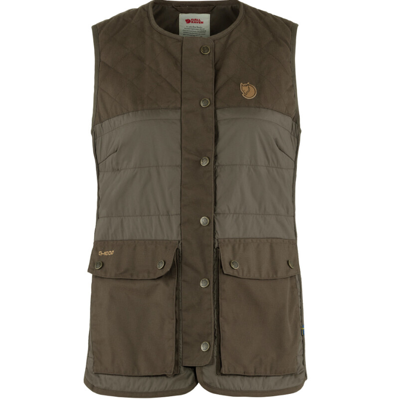 Fjällräven Colete acolchoado de lã Forest W, 633 Dark Olive, S