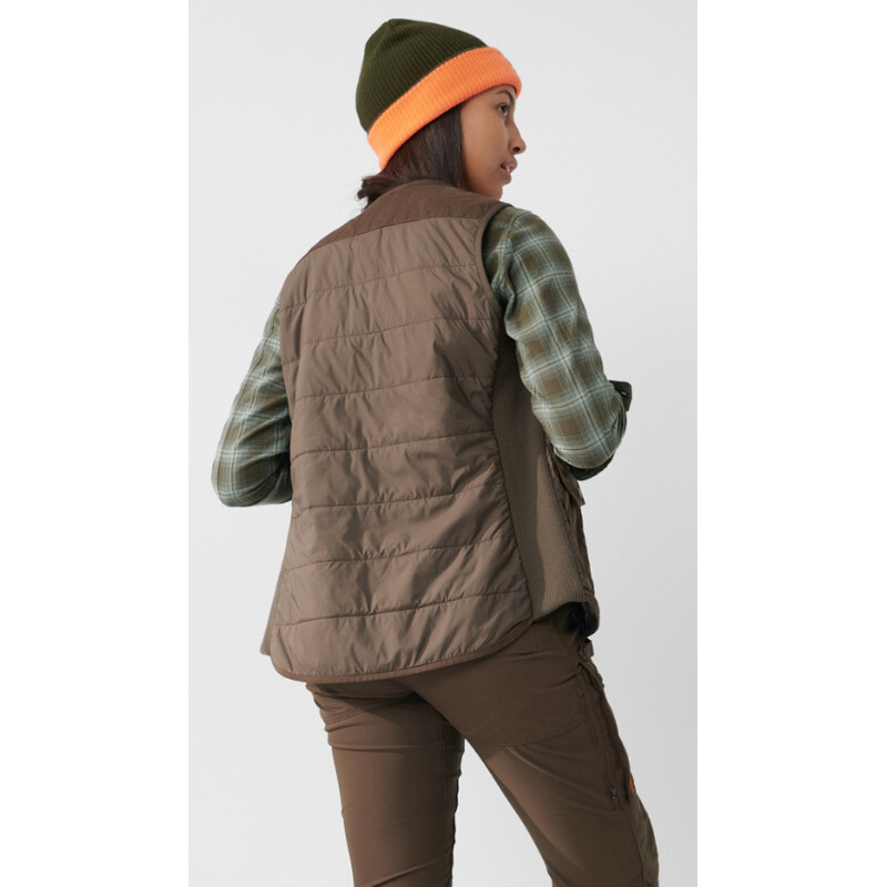 Fjällräven Colete acolchoado de lã Forest W, 633 Dark Olive, S