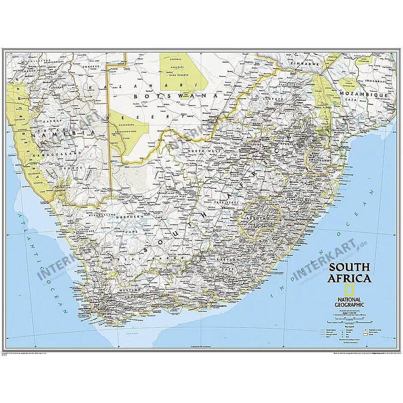 National Geographic Mapa África do Sul (77 x 66 cm)