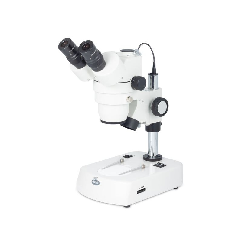 Motic Microscópio estéreo zoom SMZ143-N2LED, trino, 10x/20, Al/Dl, 3W LED
