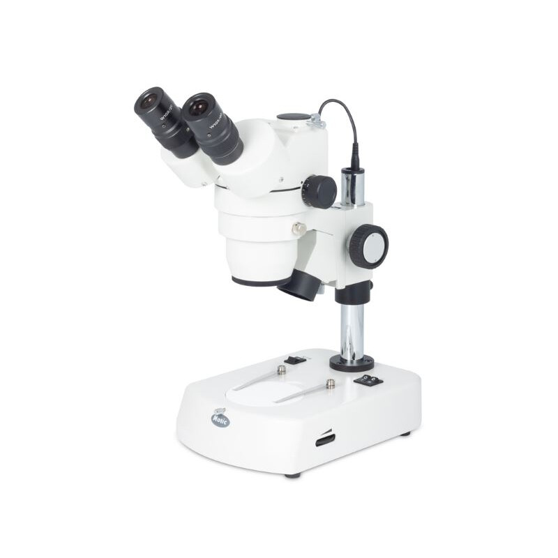 Motic Microscópio estéreo zoom SMZ143-N2LED, trino, 10x/20, Al/Dl, LED 3W