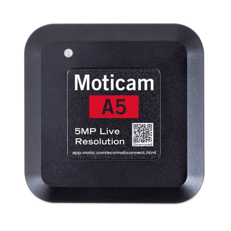 Motic Câmera A5, cor, sCMOS, 1/2.8", 2µm, 30fps, 5MP, USB 2.0