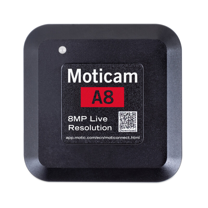 Motic Câmera A8, a cores, sCMOS, 1/3", 1.34µm, 30fps, 8MP, USB 3.0 & USB 2.0