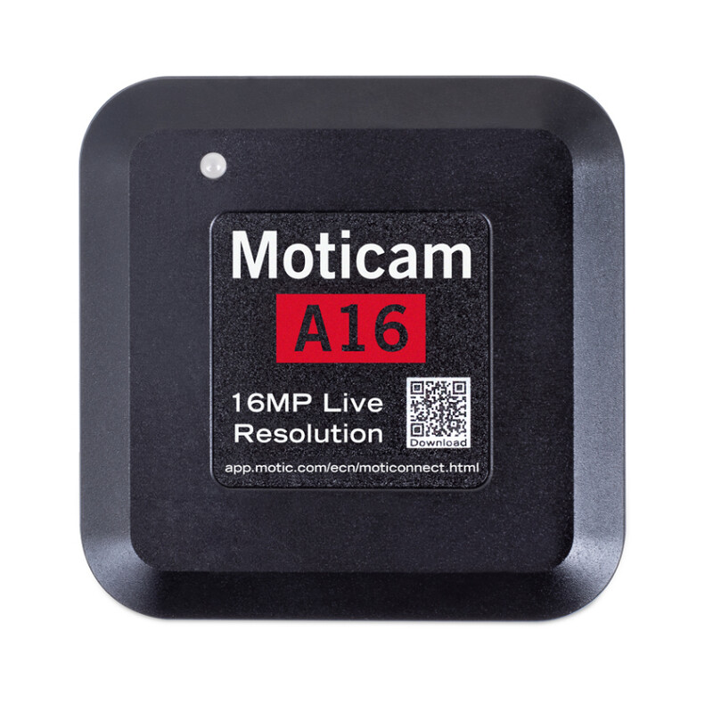 Motic Câmera A16, cor, sCMOS, 1/2.3", 1.34µm, 30fps, 16MP, USB 3.0 & USB 2.0