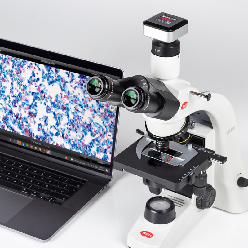 Motic Câmera A16, cor, sCMOS, 1/2.3", 1.34µm, 30fps, 16MP, USB 3.0 & USB 2.0
