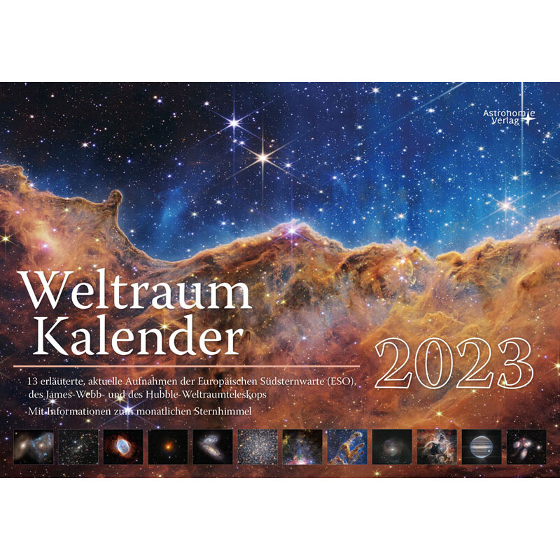 Astronomie-Verlag Calendário Weltraum-Kalender 2023