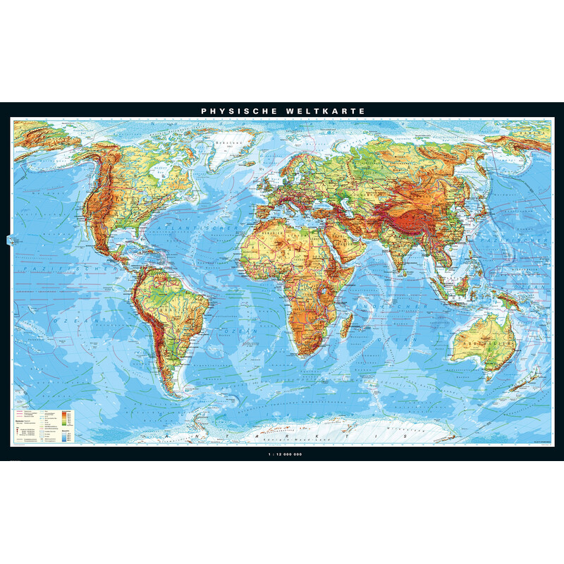 PONS Mapa mundial Die Erde physisch (267 x 168 cm)