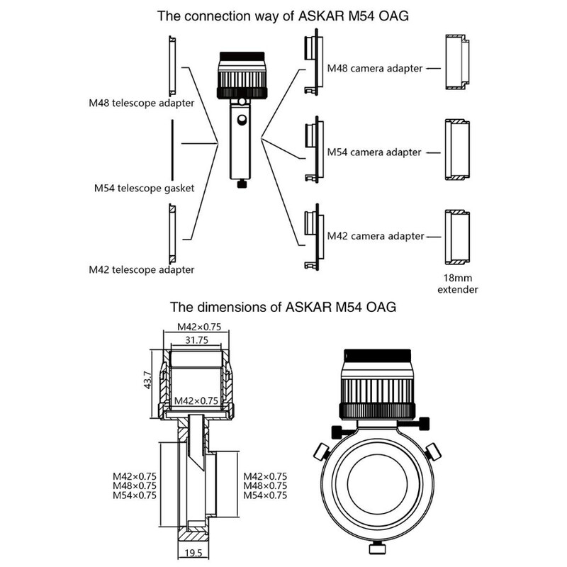 Askar Off-Axis-Guider Guider Off-Axis T2, M48, M54