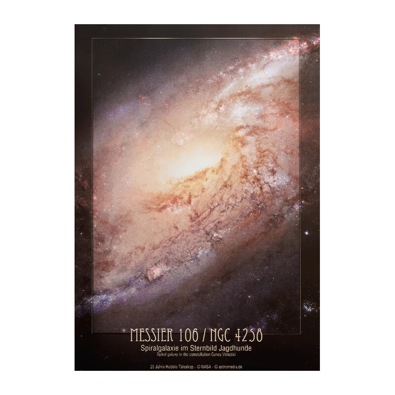 AstroMedia Poster Galáxia em espiral Messier 106