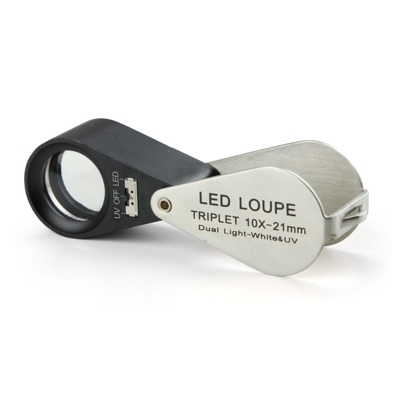 Euromex Lupa dobrável PB.5034-LUV, 10x acromática, LED, UV