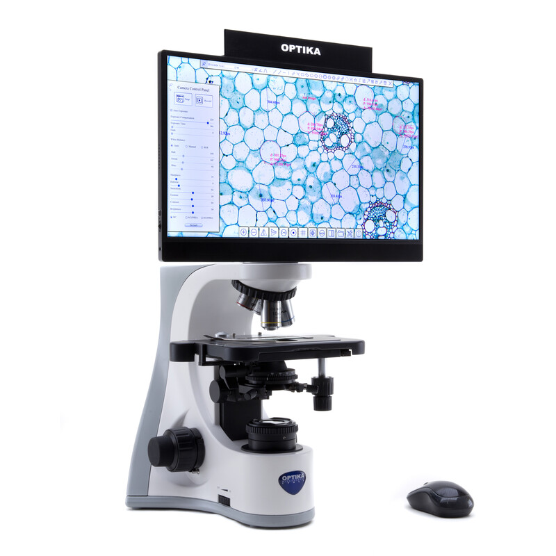 Optika Microscópio B-510BF4K, digital, W-PLAN IOS, 40x-1000x, cabeça digital 4K