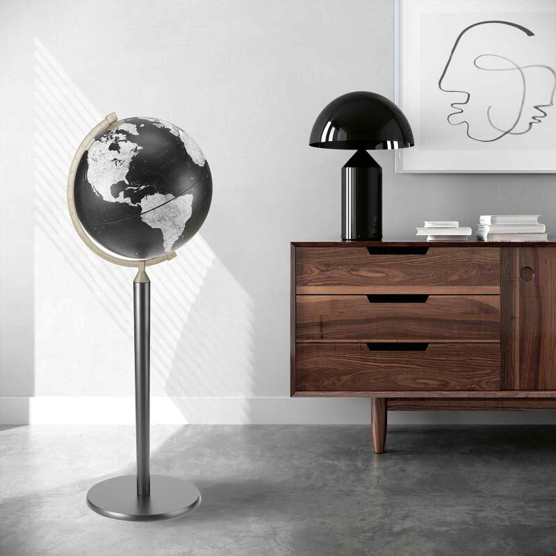 Zoffoli living Globo com pedestal Vasco da Gama All Black 40cm