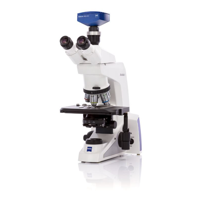 ZEISS Microscópio , Axiolab 5, trino, infinito, plano, 10x, 40x, 50x, 100x, 10x/22, Dl, LED, 10W, incl. Adaptador de câmera, microbiologia