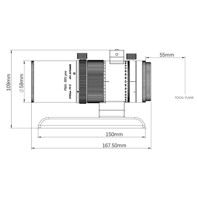 Askar Refrator apocromático AP 40/180 FMA180PRO OTA