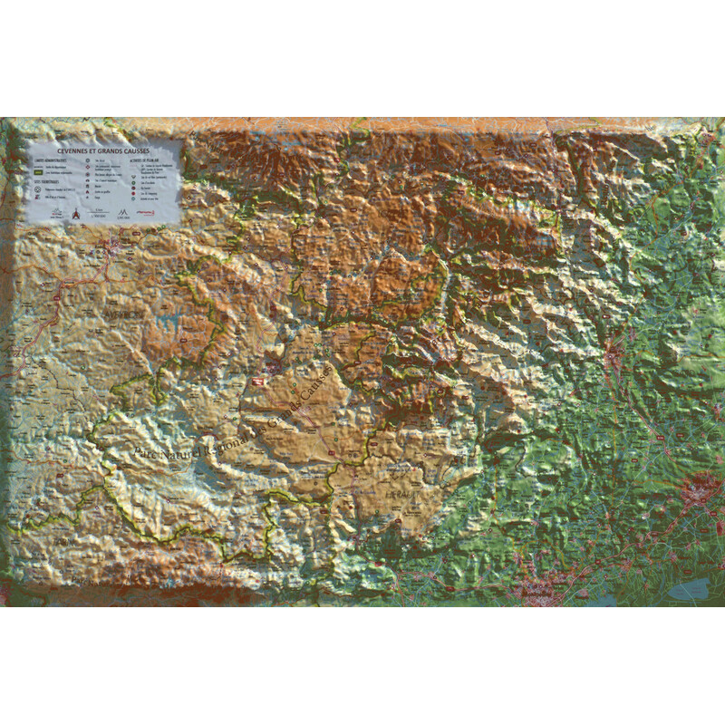 3Dmap Mapa regional Cévennes et Grands Causses