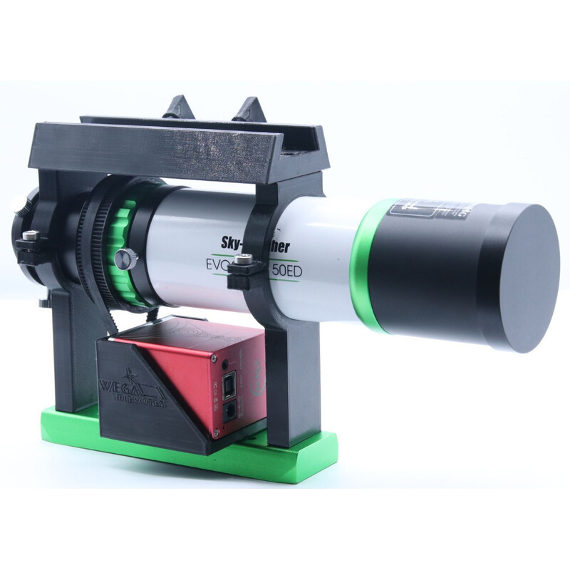Astroprints Kit de fixação do motor EAF com grampo e Base para buscador para Skywatcher Evoguide 50ED