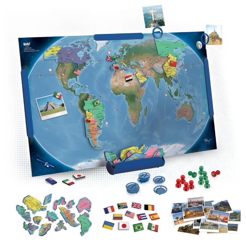 Buki Mapa para crianças Magnetische Weltkarte (70x38cm)