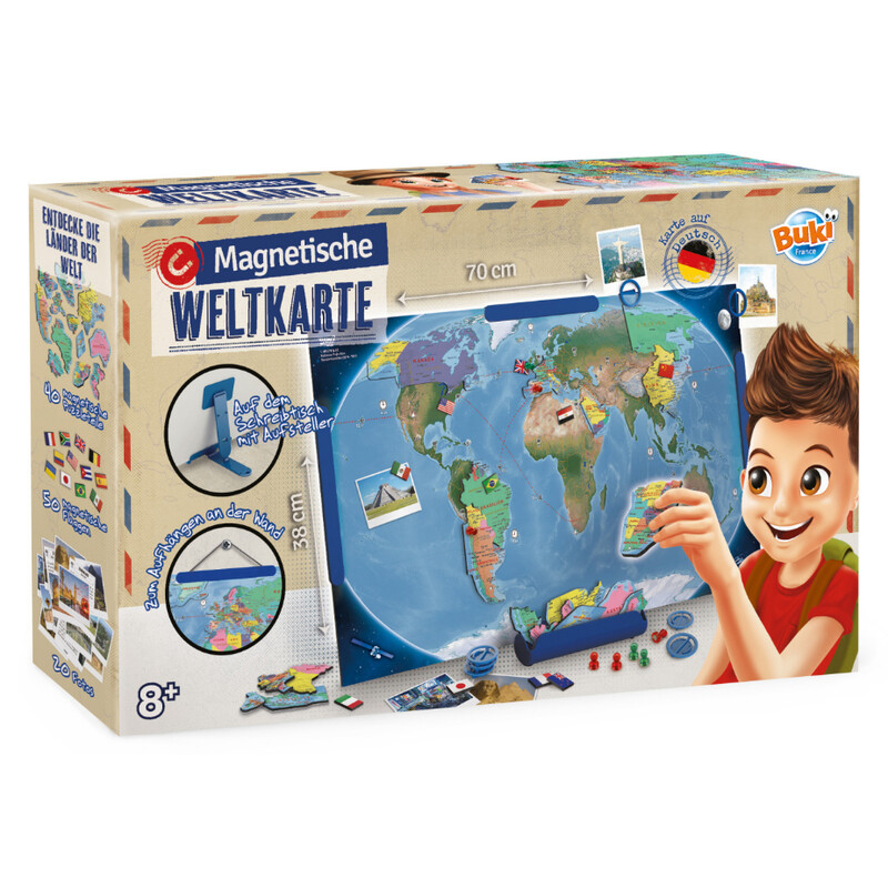 Buki Mapa para crianças Magnetische Weltkarte (70x38cm)