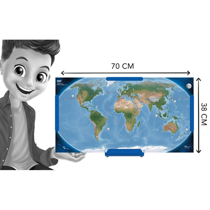 Buki Mapa para crianças Magnetische Weltkarte (70x38cm)