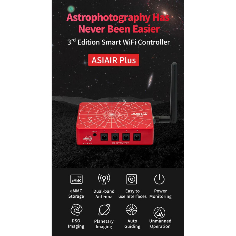 ZWO Computador para astrofotografia ASIAIR PLUS (256GB)