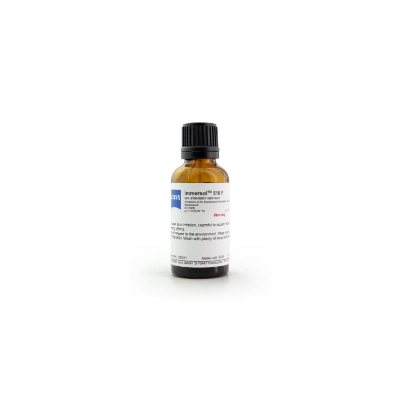 ZEISS Óleo de imersão Immersol 518 F isento de fluorescência, lubrificador 20 ml
