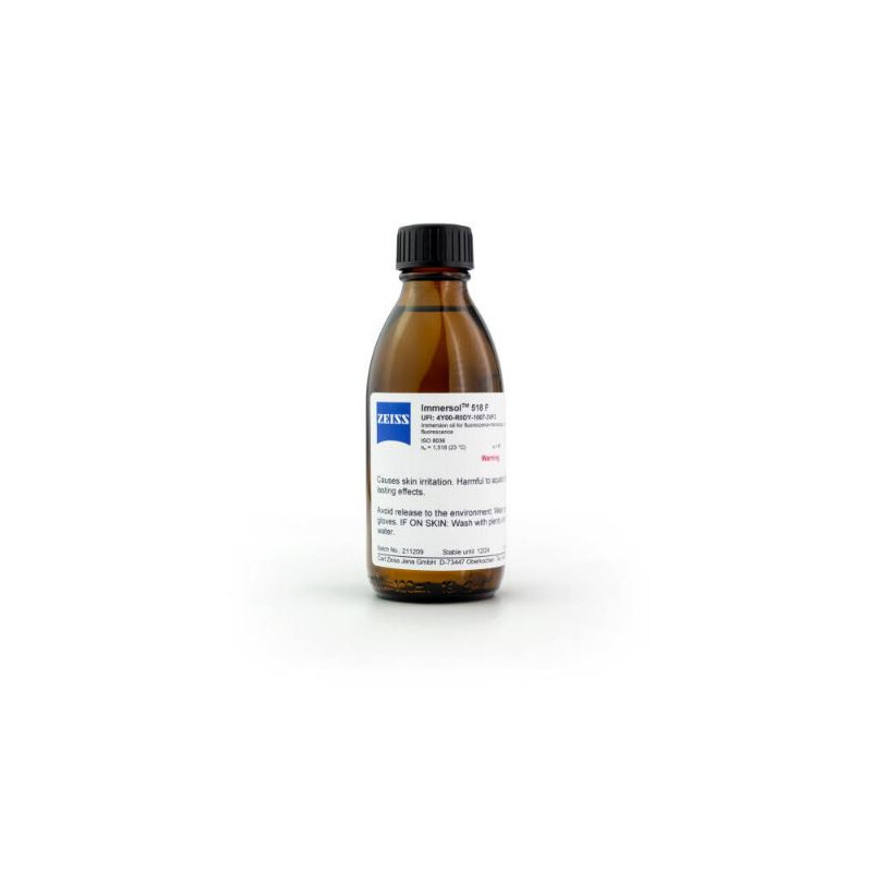 ZEISS Óleo de imersão Immersol 518 F sem fluorescência, frasco de 100 ml