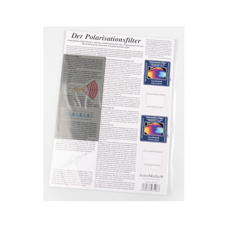 AstroMedia Kit sortimento Polarisations-Filterfolie 8 x 16 cm