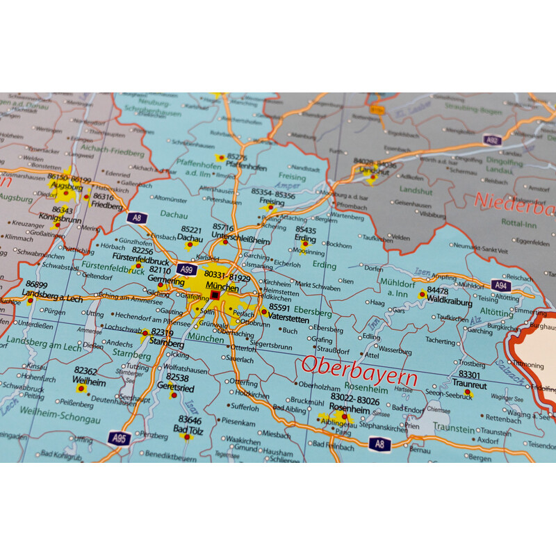 GeoMetro Mapa Verwaltungskarte Deutschland politisch (84 x 114 cm)