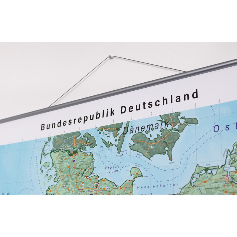 GeoMetro Mapa Deutschland physisch (100 x 140 cm)