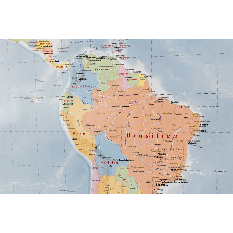 GeoMetro Mapa mundial político (140 x 100 cm)