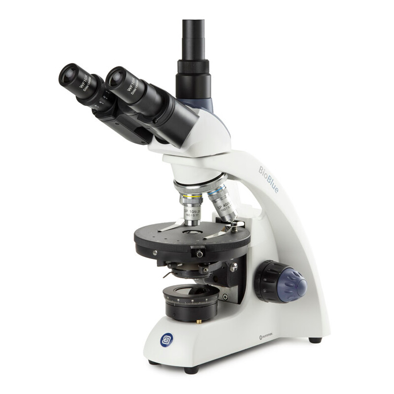 Euromex Microscópio BioBlue da , BB.4241-P-HLED, trino, Pol, DIN, 40x-400x, 10x/18, LED, 1W
