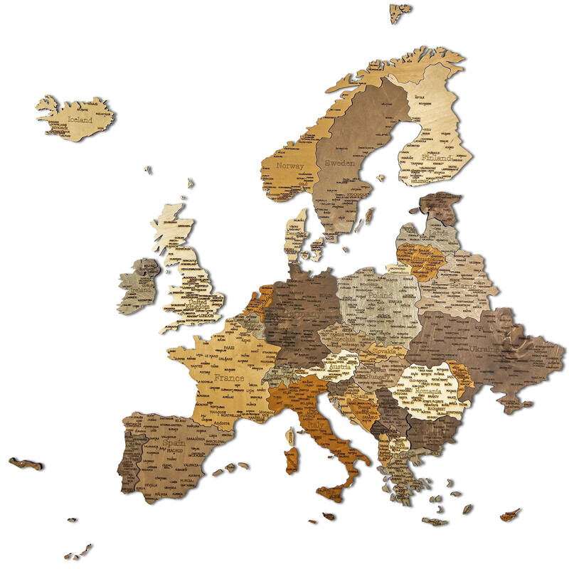 Abraham Wood Decor Puzzle de madeira da Europa (110x108cm)